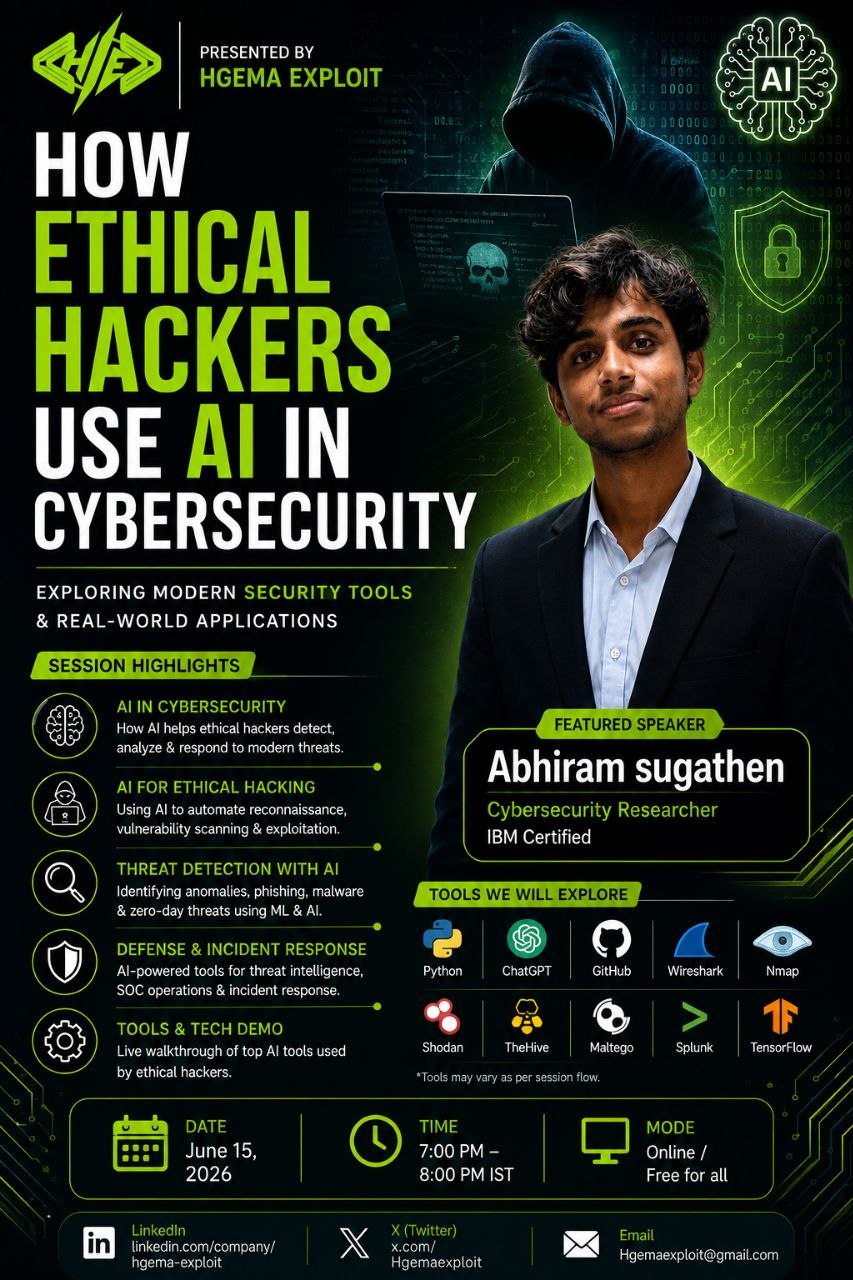 AI In Cybersecurity - Abhiram Sugathen Poster
