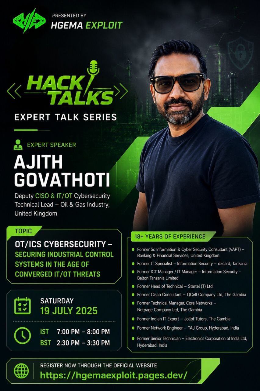 Ajith Govathoti HackTalks Flyer